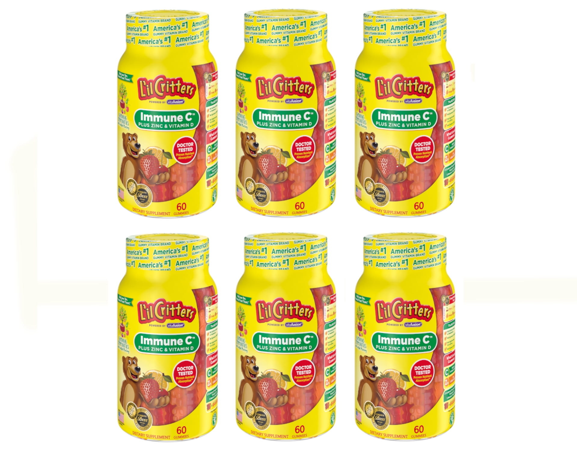 6 Pack - L'il Critters Gummy Vitamin C & Echinacea 60 Each