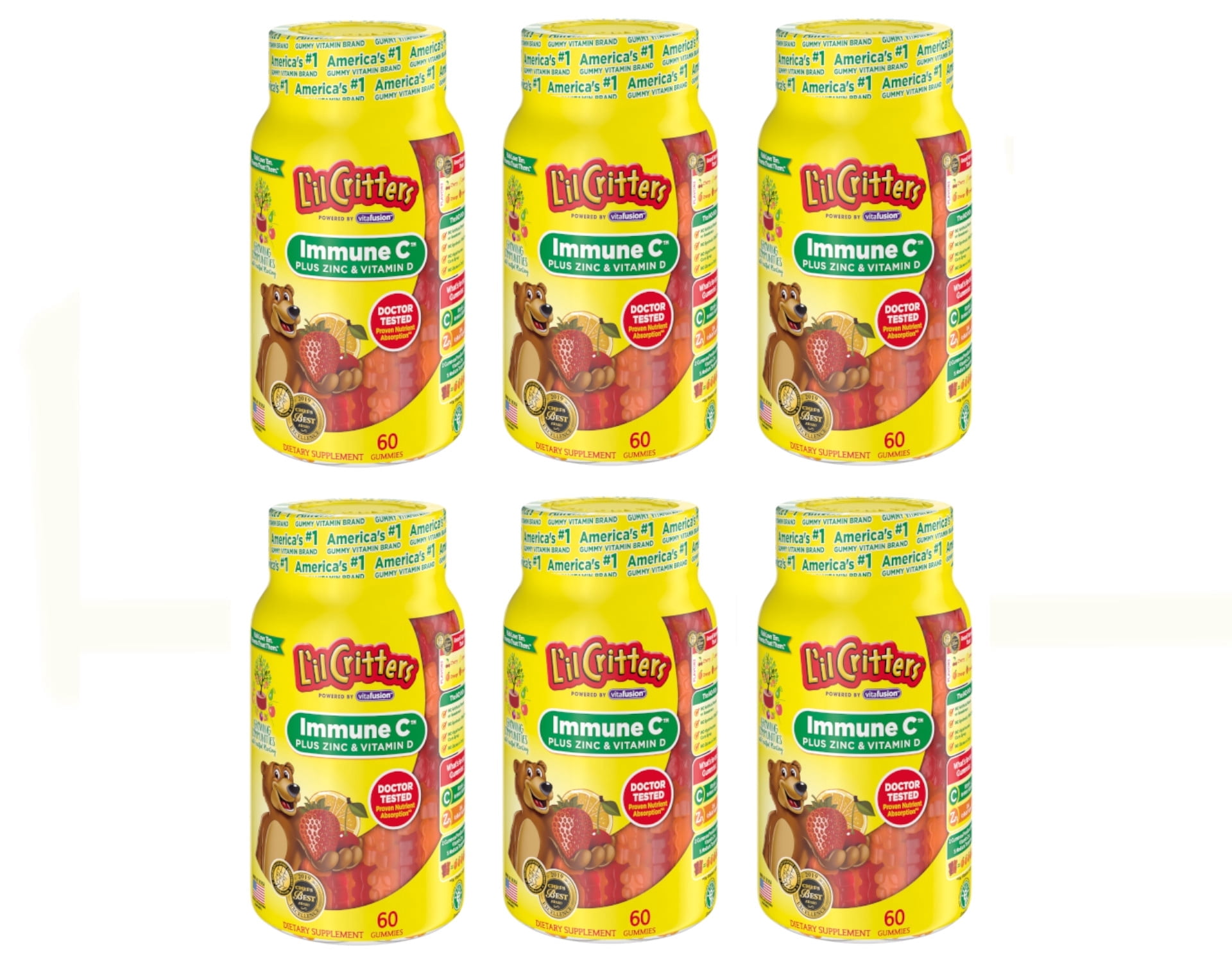 6 Pack - L'il Critters Gummy Vitamin C & Echinacea 60 Each