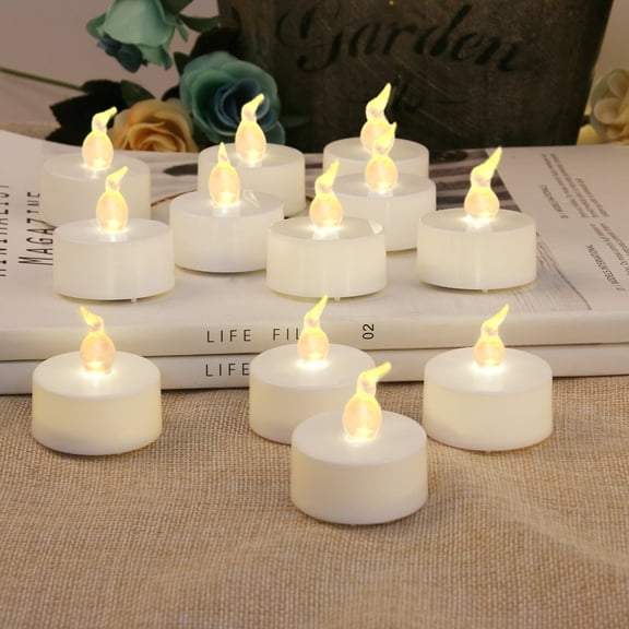 6 Pack LED Candles Tea Lights Candles Flameless for Seasonal & Festival Celebration Votive Candles Unscented
