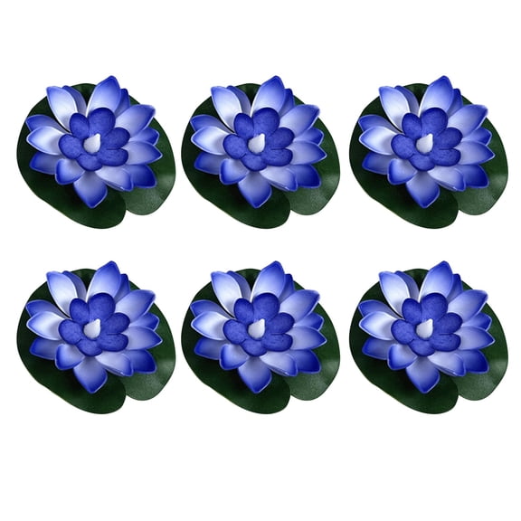 6 Pack LED Floating Lotus Flower Lights, Battery Operated Waterproof Pond Night Light, 7 Color Changing, for Swimming Pool, Wedding, Anniversary and Garden Decorations