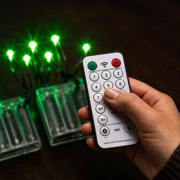 6 Pack LED Light Box Set with Wireless Remote, Battery Operated Mini Green Lights with 8 Flashing Modes & Timer, for DIY Crafts, Diorama, Shadow Box, Wedding Party Decor