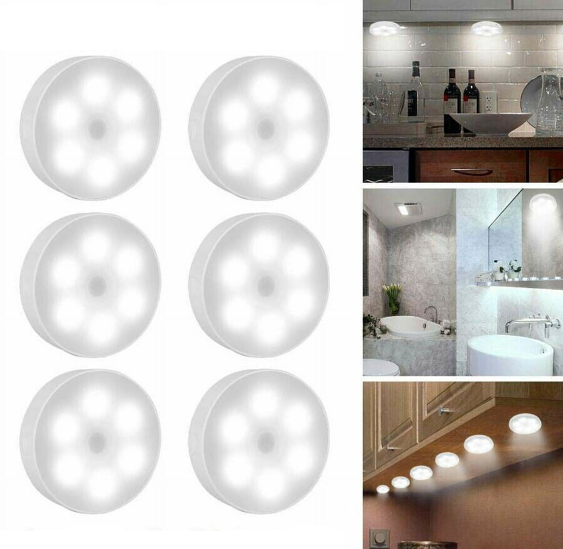6 Pack 6 LED Motion Sensor Closet Light, Cordless Wall Night