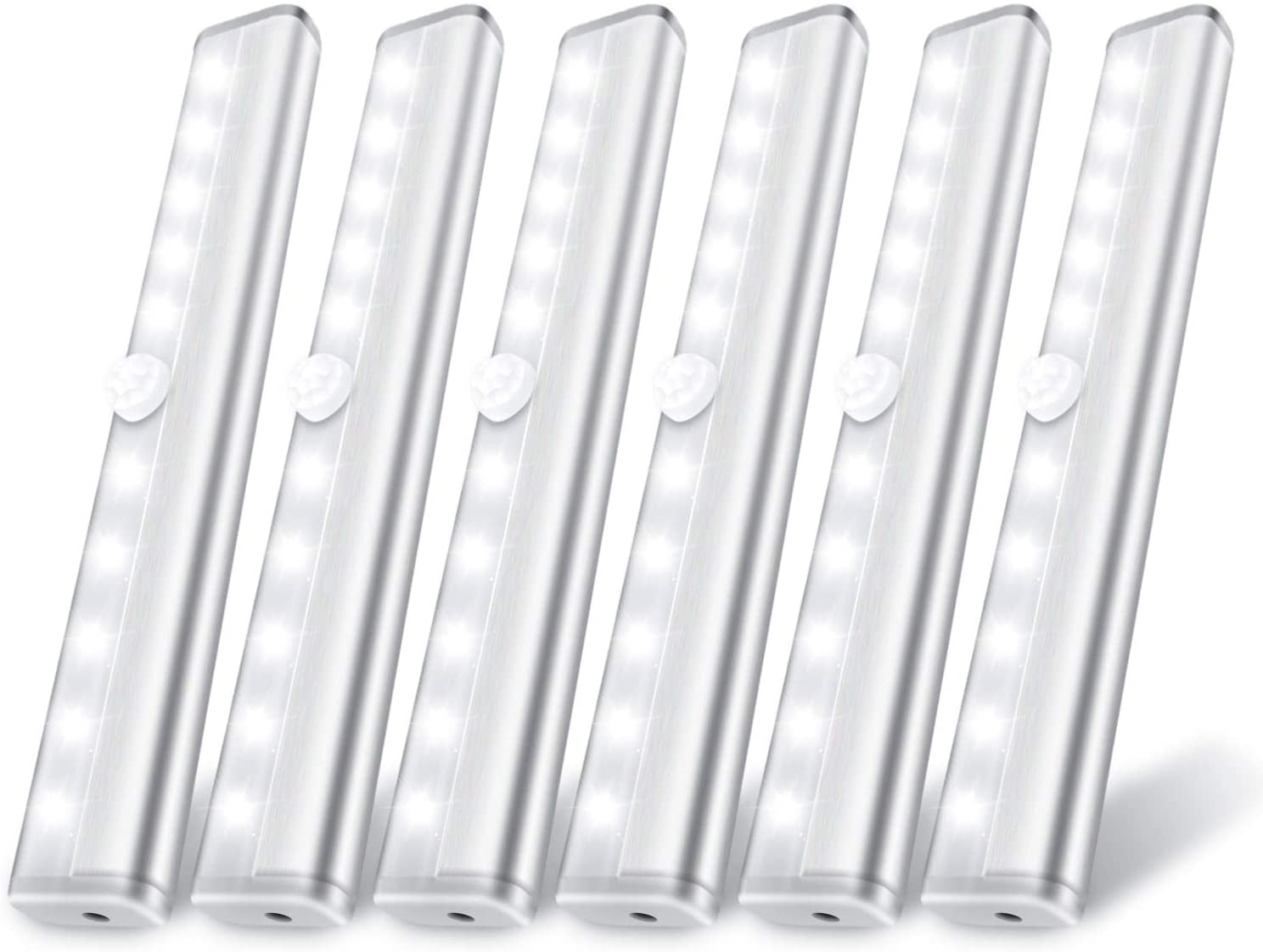 Adelante YAF-WLM-5833-6 LED Motion Sensor Lights Magnetic Wireless 6-Pack