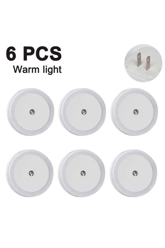 6 Pack LED Night Light, Plug-in Super Smart Dusk to Dawn Sensor, Night Lights Suitable for Bedroom, Bathroom, Toilet,Stairs,Kitch