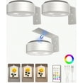 thumbnail image 1 of Picture Lamp 3-Pack - 1200mAh Rechargeable Battery Operated Picture Frame Lights with Remote, Dimmable & Timer - Art Lighting for Paintings, Wall-Mounted Puck Lights, 1 of 6