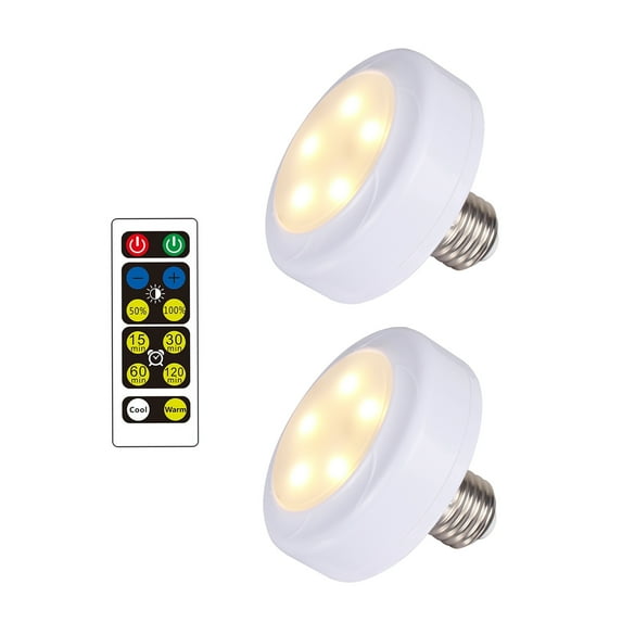 6 Pack LED Puck Lights with Remote, E26/E27 Wireless Dimmable Led Battery Operated Puck Light for Bedroom