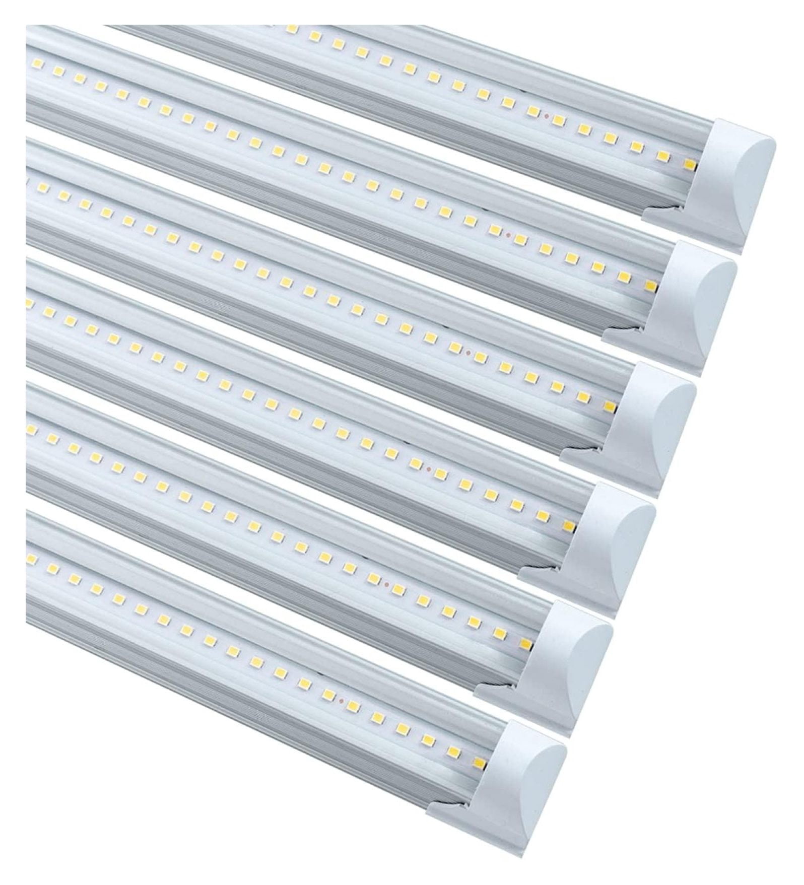 6 Pack LED Shop Light, 4FT 24W 6500K, Cool White, Clear Cover, Hight ...