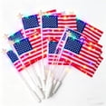 thumbnail image 1 of 6 Pack LED Small American Flags, Small USA Flag with Light, 4th of July Mini American Flags for Outside, American Hand Flags, Patriotic Veterans Day Decorations Flag, 4th of July Decorations, 1 of 7