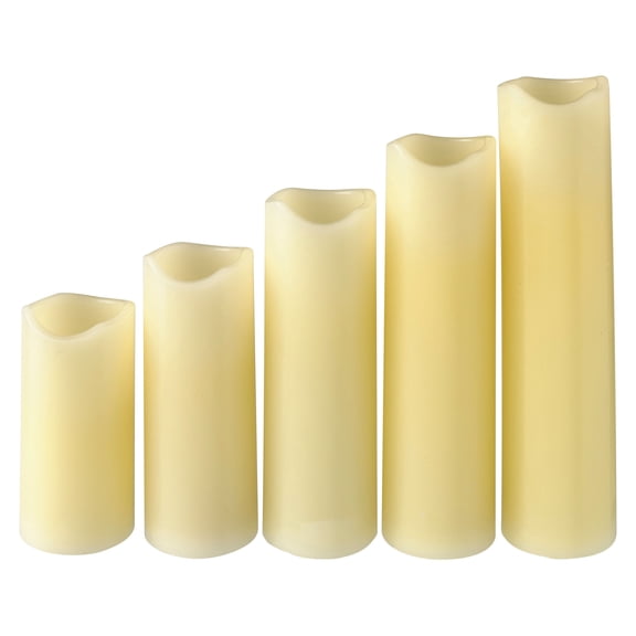 6 Pack: LED Wax Pillar Candles by Ashland