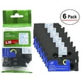 thumbnail image 1 of 6/Pack LM Tapes - Premium 1" Blue Print on Clear Label (24mm 0.94 Laminated) Compatible with TZe-153 P-touch Tape and comes with a great Tape Color/Size Guide for easy reordering., 1 of 2
