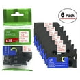 thumbnail image 1 of 6/Pack LM Tapes - Premium 1" Red Print on White Label (24mm 0.94 Laminated) Compatible with TZe-252 P-touch Tape and comes with a great Tape Color/Size Guide for easy reordering., 1 of 2