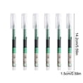 thumbnail image 1 of 6 Pack Large Capacity Fast-Drying Straight Liquid Rollerball Pens, 0.5mm Fine Tip 10ml Total Smooth Glossy Green Ink Pen with Visible Ink Barrel for Daily Office Use, 1 of 6