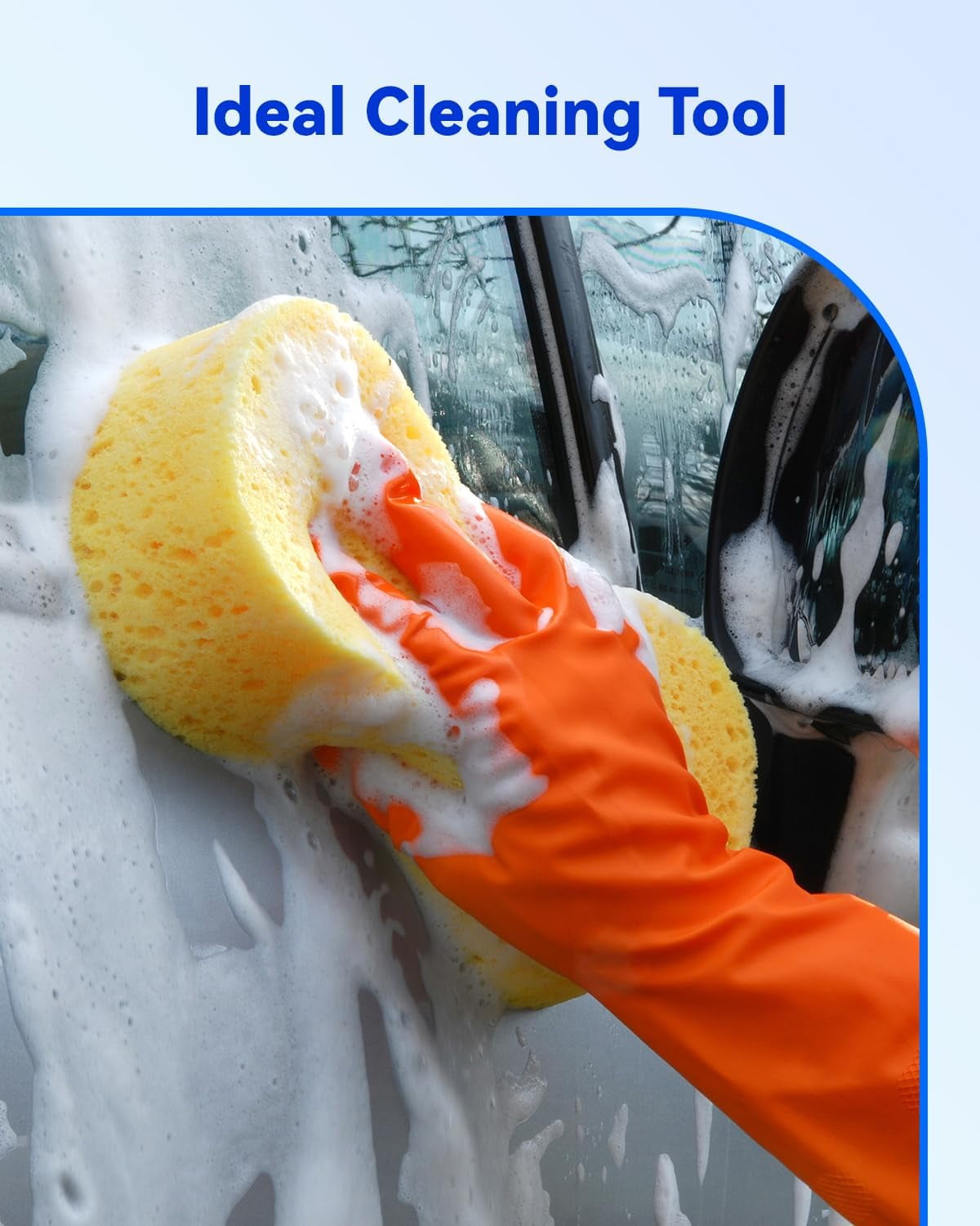 6 Pack Large Car Sponge 8.7in, Super Absorbent Cellulose Scrubber for ...