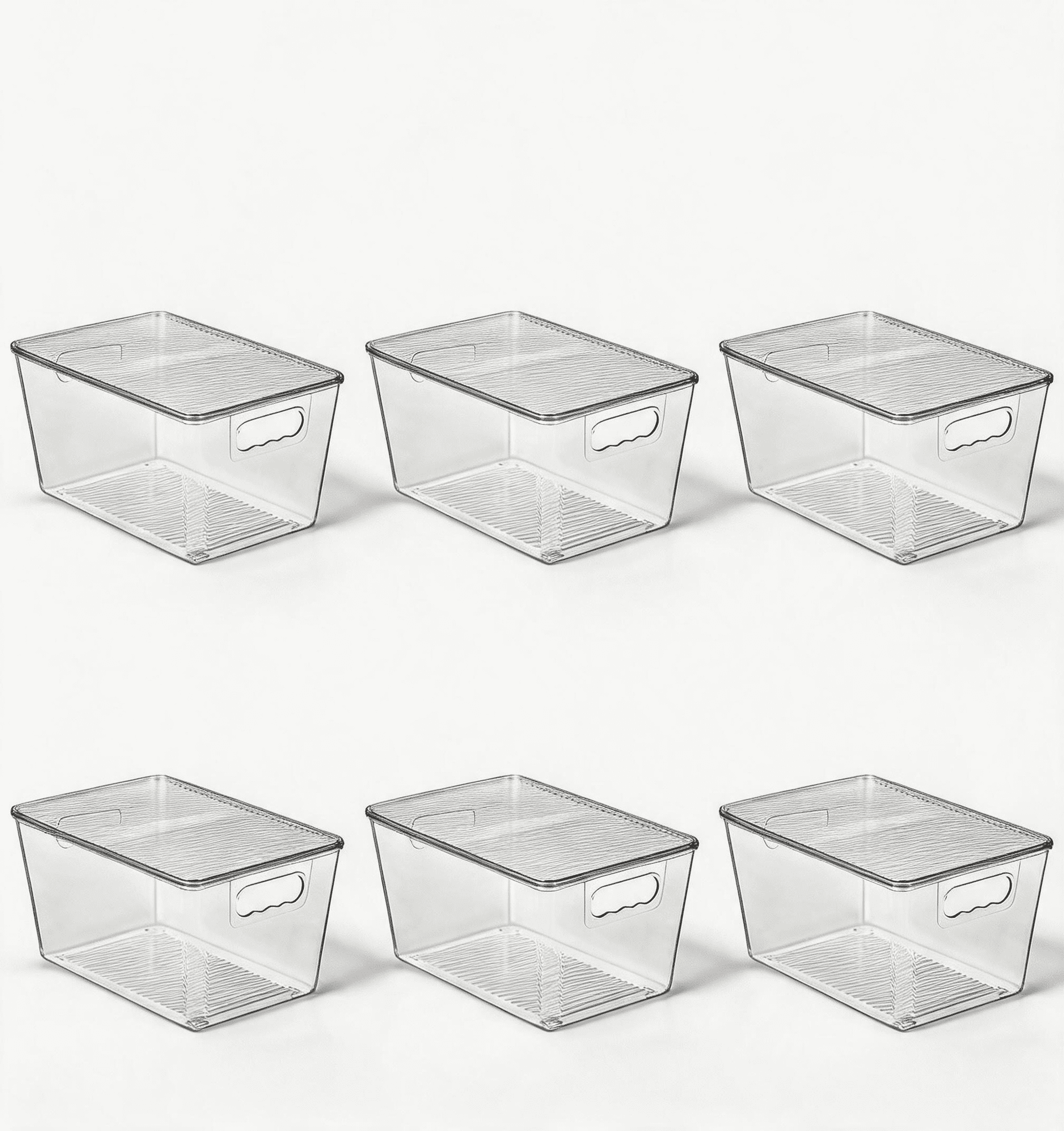 6-Pack Large Clear Plastic Stackable Storage Bins with Lids and Handles ...
