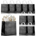 thumbnail image 1 of 6 Pack Large Grocery Bags, 12.5x4.7x11 Inches Reusable Gift Bags with Gold Tissue Paper, Water-proof Shopping Bags, Foldable Bags for Christmas and Easter Day (32x12x28cm), 1 of 7