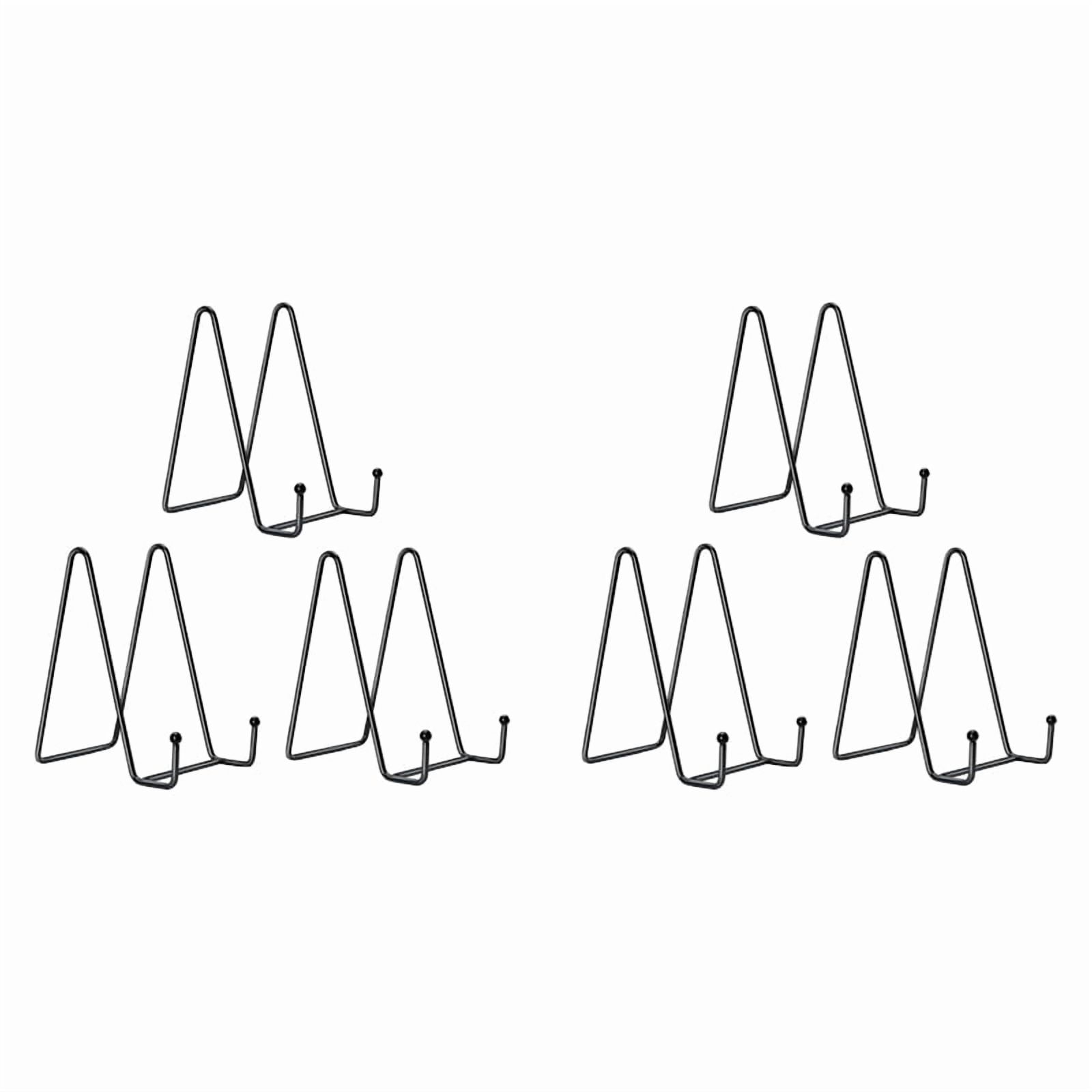6 Pack Large Plate Holder Display Stand-10 Inch Tall Plate Stands for Display-Metal Picture Frame Stand-Big Easel Stand,6x Bracket,Black