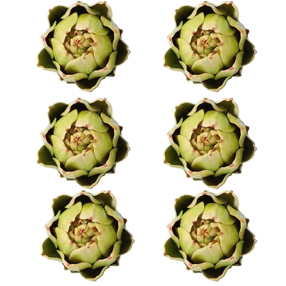 6 Pack Large Realistic Artificial Green Artichokes, Faux Decorative Vegetables for Kitchen Home Display, Dining Table Centerpiece Farmhouse Style Ornament