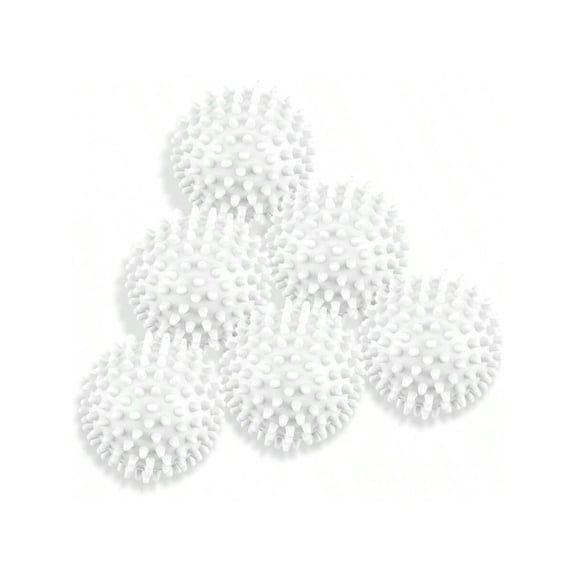6 Pack Laundry Balls For Dryer Reusable Plastic Pellet Packs Fabric Soften Reduce Wrinkle Less Static Cling
