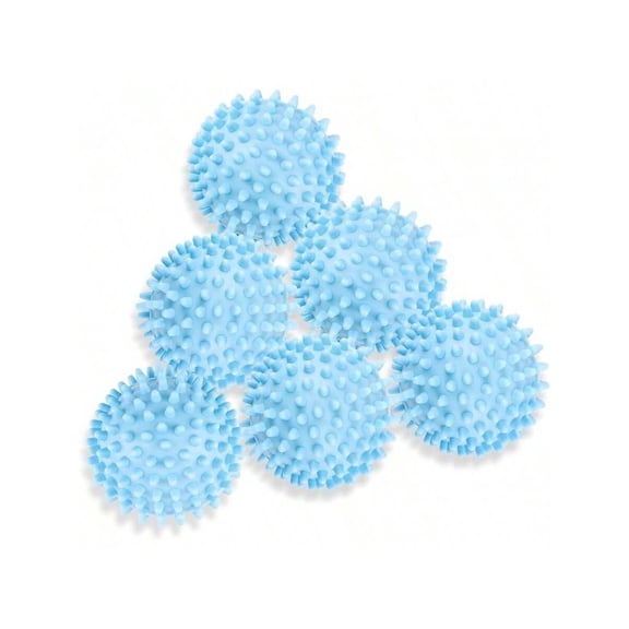 6 Pack Laundry Balls For Dryer Reusable Plastic Pellet Packs Fabric Soften Reduce Wrinkle Less Static Cling