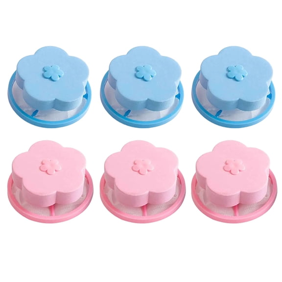 6 Pack Laundry Lint Catcher Bags, Floating Washer Hair Filter Mesh Traps for Pet Hair and Debris