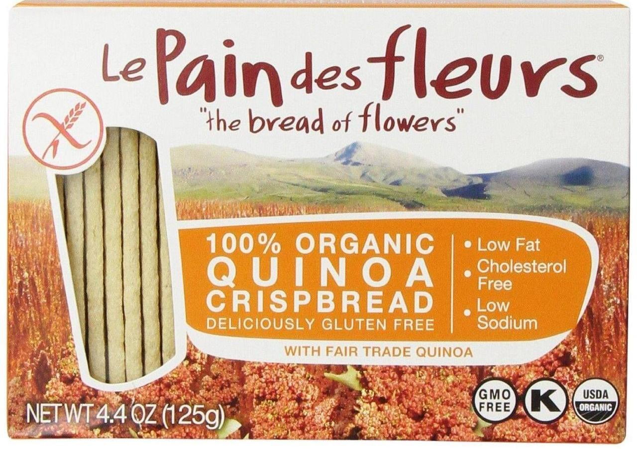 6 Pack Le Pain Des Fleurs Crispbread, Quinoa, 4.4 Ounce Packaged
