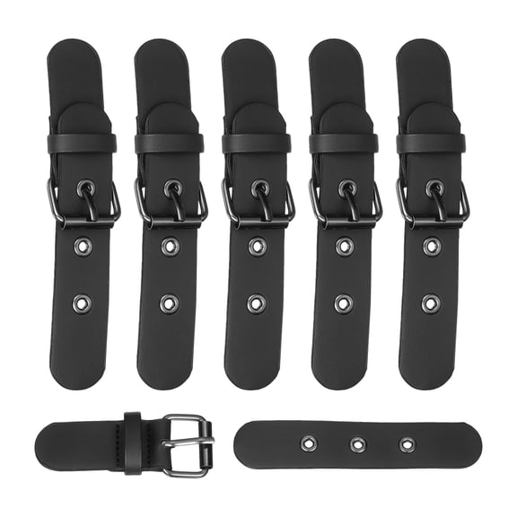 6 Pack Leather Snap Buckle Lock, 4.3"-5.5" Long Sew on Toggle Closure Buckle Alloy Leather Clasp Fasteners Replacement Snap Toggle for Cloak DIY Craft Sewing, Black/Gunmetal