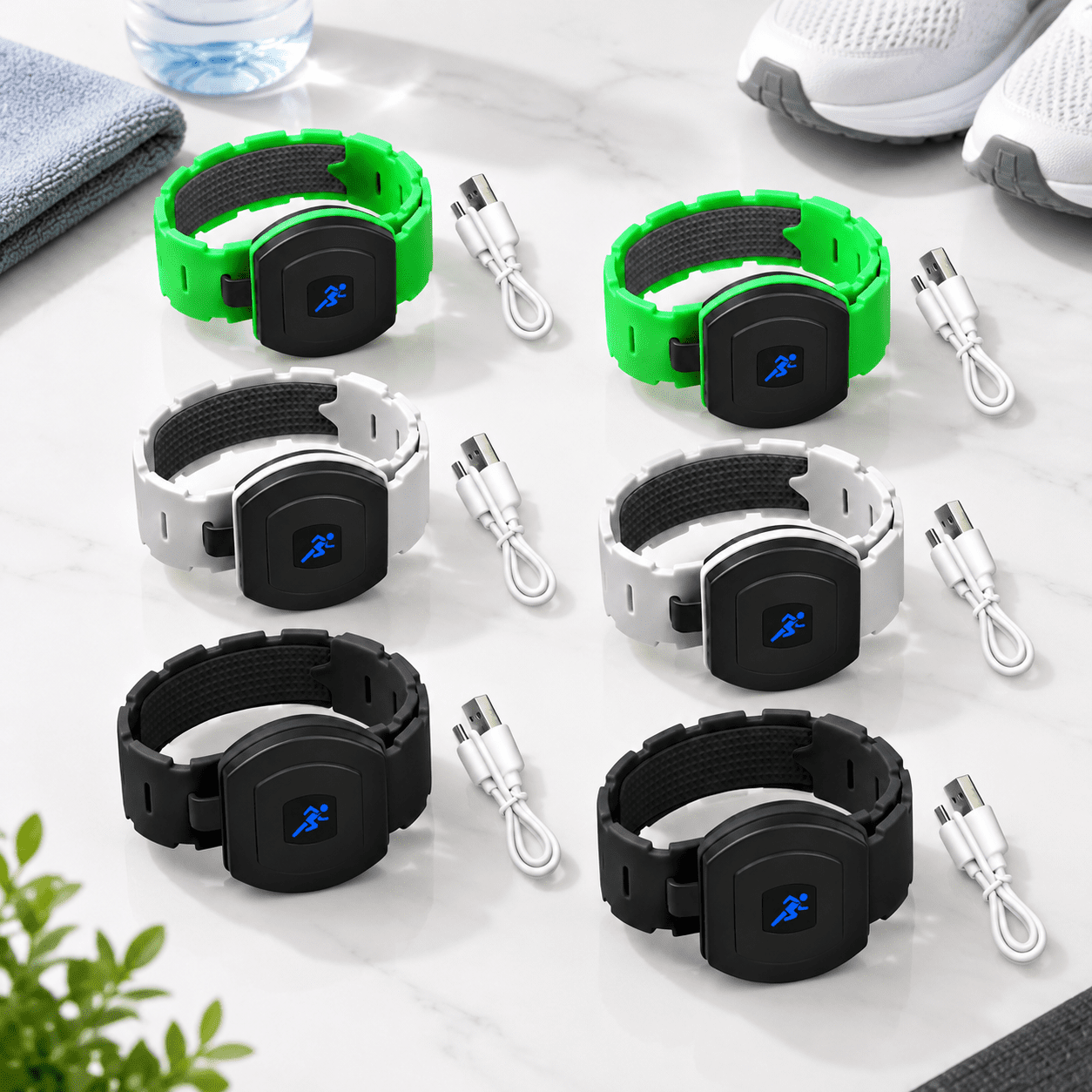 Led Am Ban 6 Pack Led Armband Lightsb-c Rechargeable Reflective Safety Glow ...