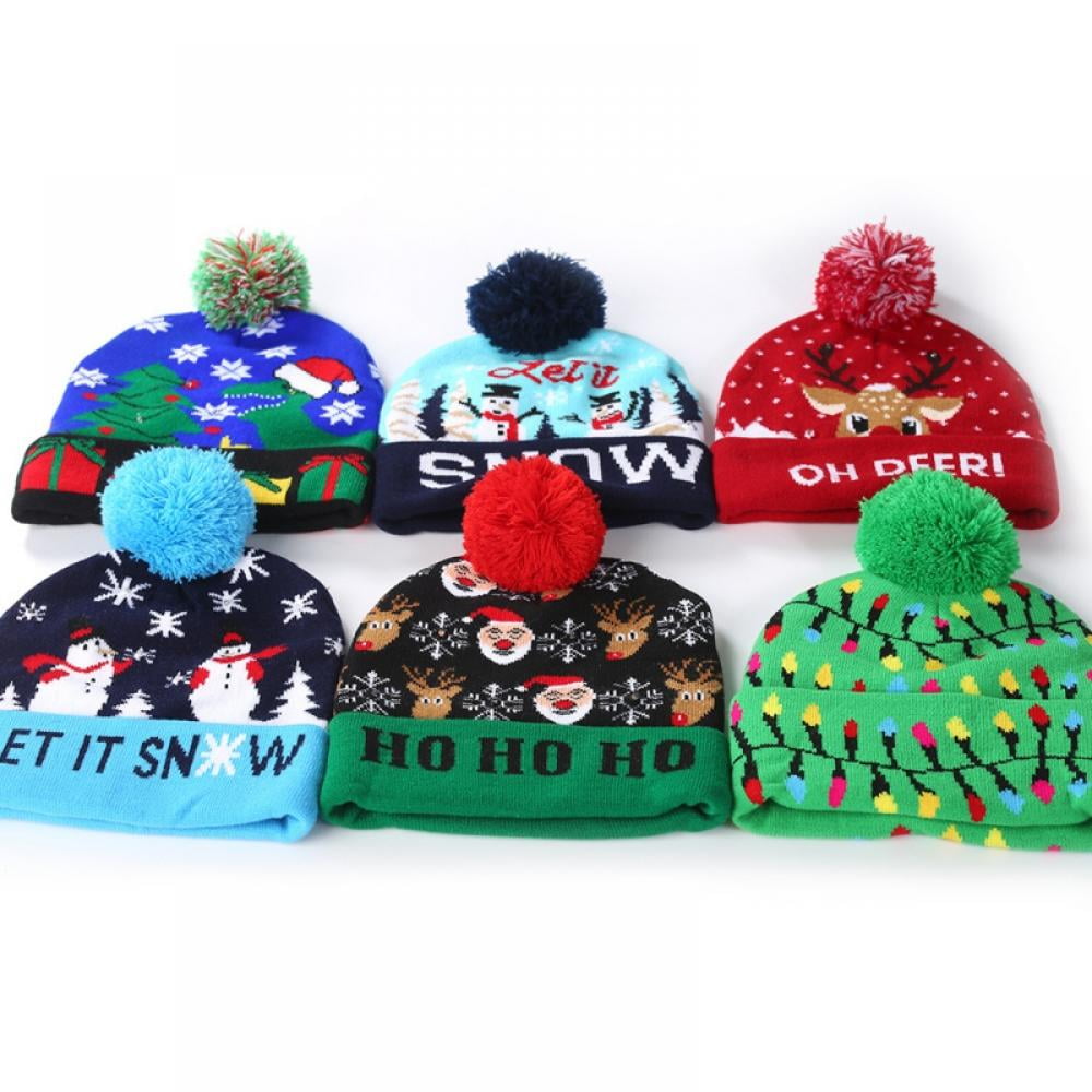 DANKEYISI Christmas Hat Xmas Beanie Knit Hats Winter Snow Hats Cap  Christmas Party Favors for Adults and Kids - AliExpress