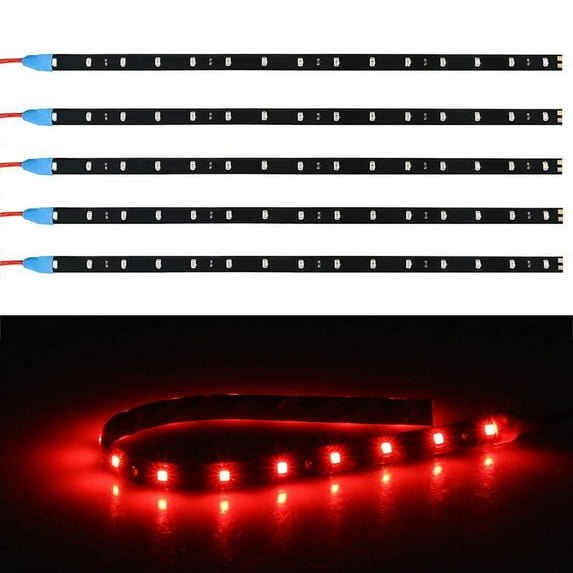 6-Pack Led Strip Lights for Cars, 30CM Waterproof Car Underglow Lights Motorcycles Golf Cart Decoration Led Interior Exterior Lights Strip