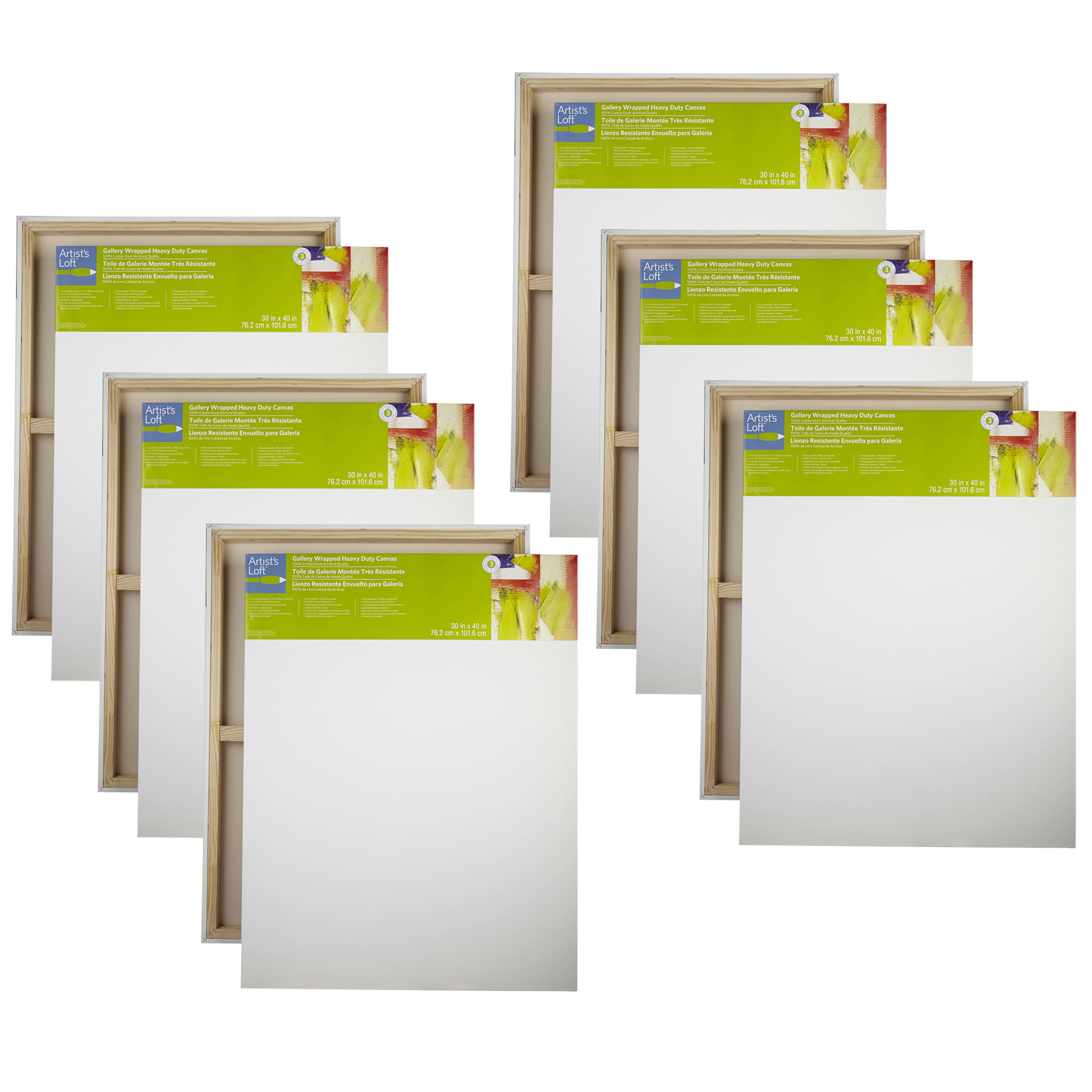 6 Pack Level 3 Gallery Wrapped Heavy Duty Canvas by Artist's Loft