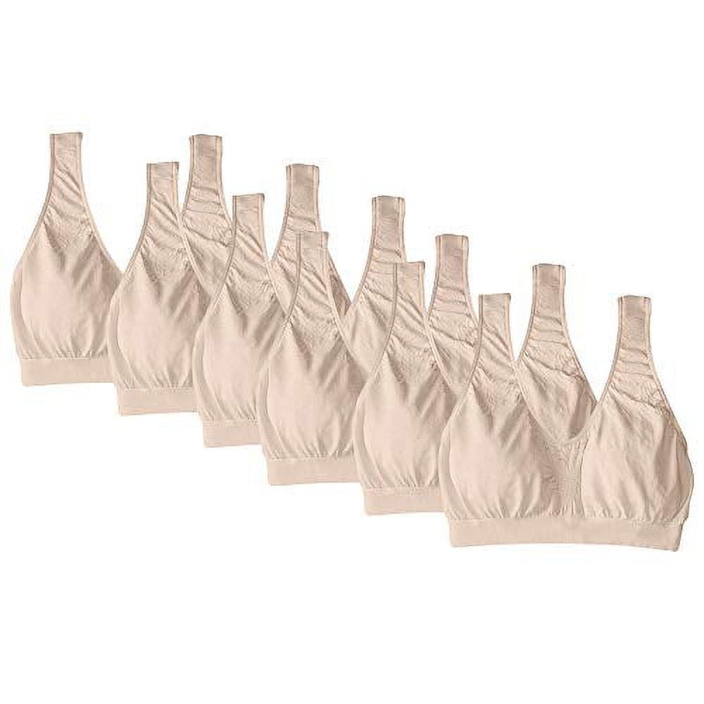 6 Pack Light Beige Bali Comfort Revolution Microfiber Crop Bra 103j