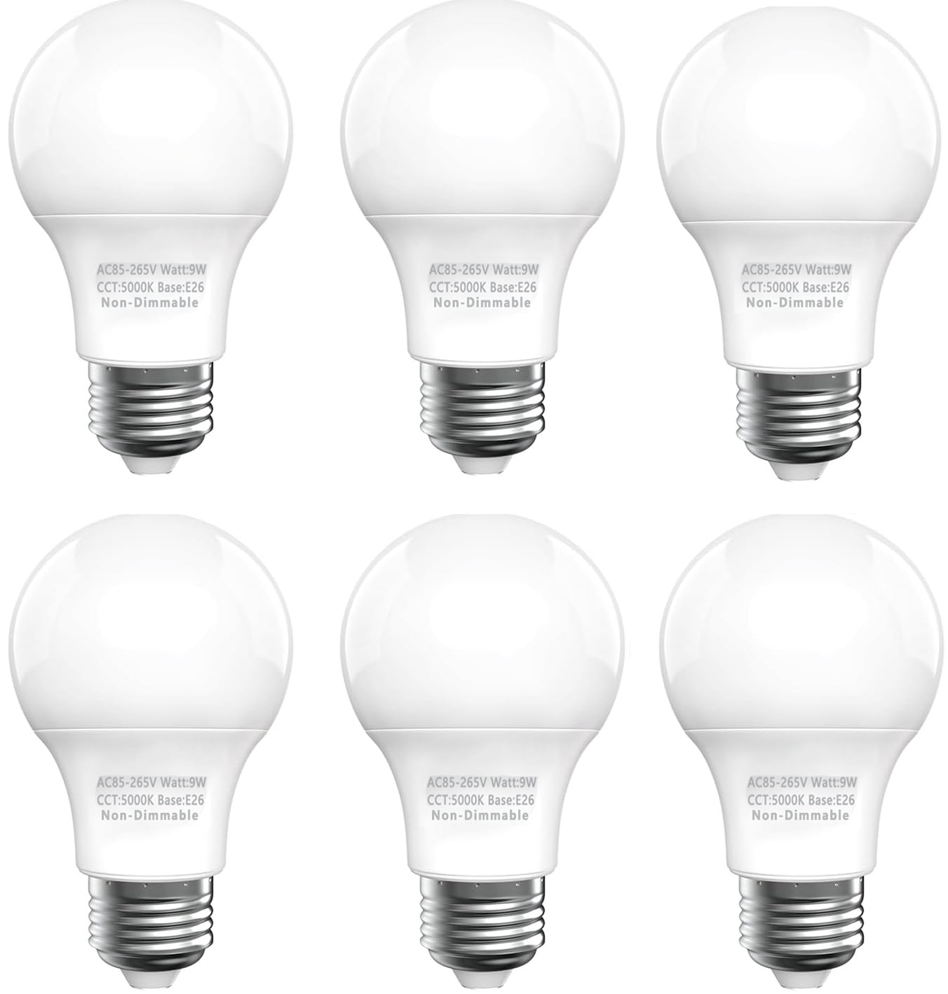 MIXX UNIQ 6-Pack LED Light Bulbs, 60 Watt Equivalent, Daylight White ...