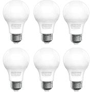 6-Pack Light Bulbs 60 Watt, Daylight White 5000K, A19 E26 LED Bulbs, Non-Dimmable