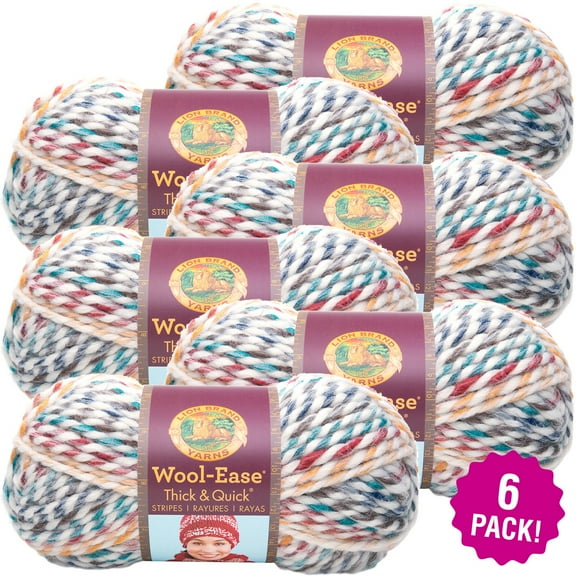 (6 Pack) Lion Brand Wool-Ease Thick & Quick Yarn - Hudson Bay