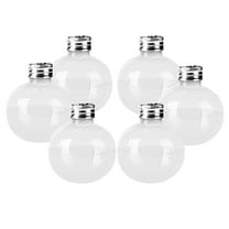 6-Pack Liquid Filled Christmas Ornaments, Plastic Water Bottle Shape Bulbs for Tree Decor, Fillable with Wine or Liquor for Fun Party Decoration(Clear)