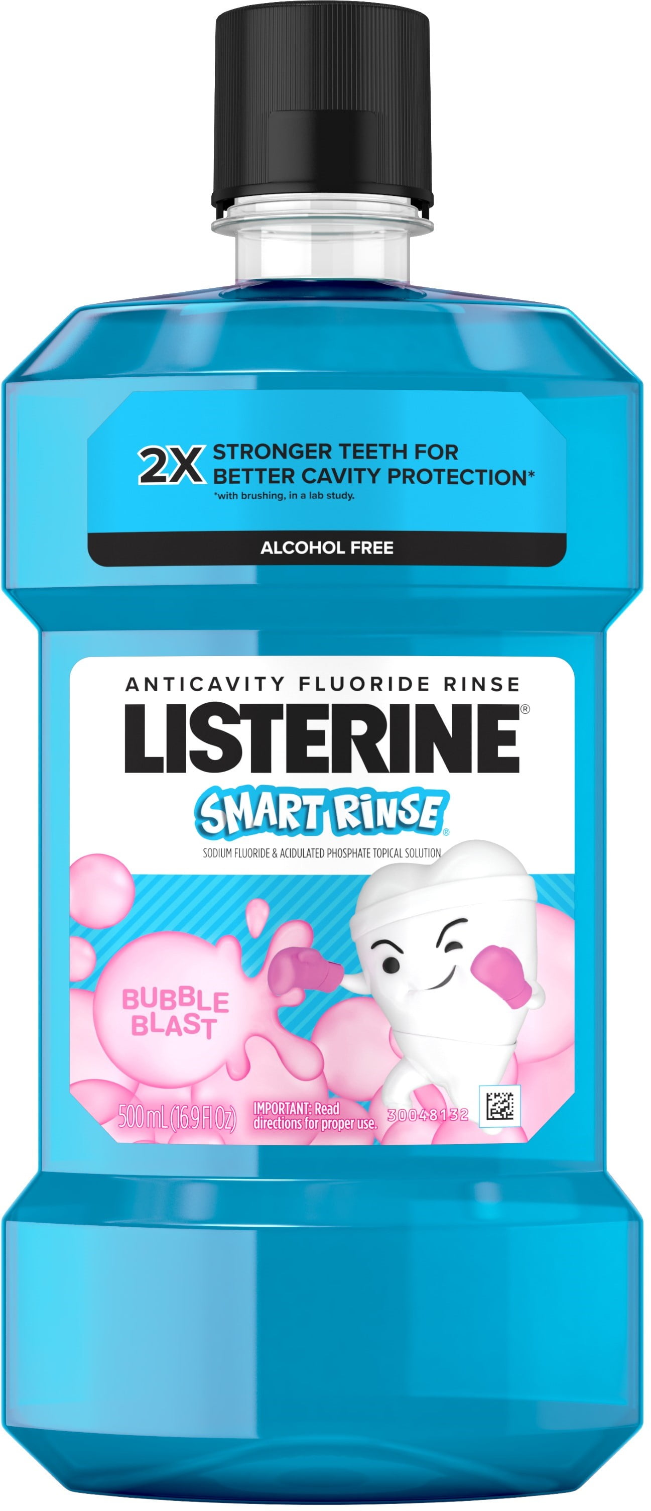 6 Pack - Listerine Smart Rinse Kids Fluoride Anticavity Mouthwash, Bubble Blast Flavor, 500 mL 1 ea