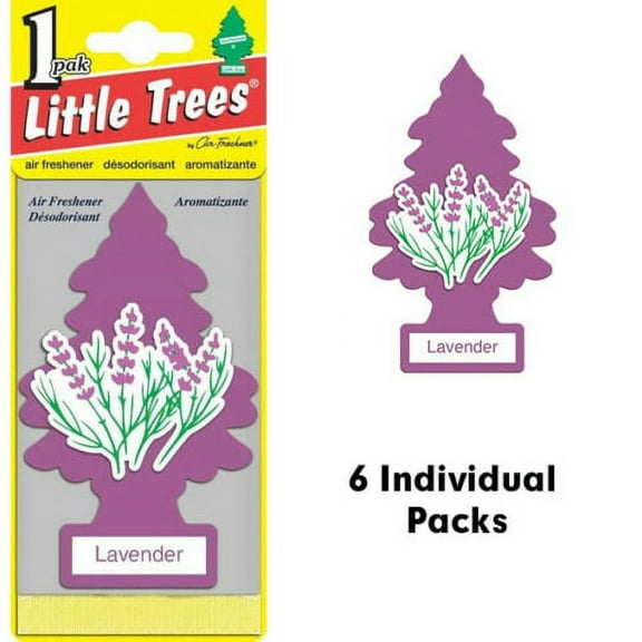 6 Pack Little Trees Lavender Scent Car and Home Air Fresheners