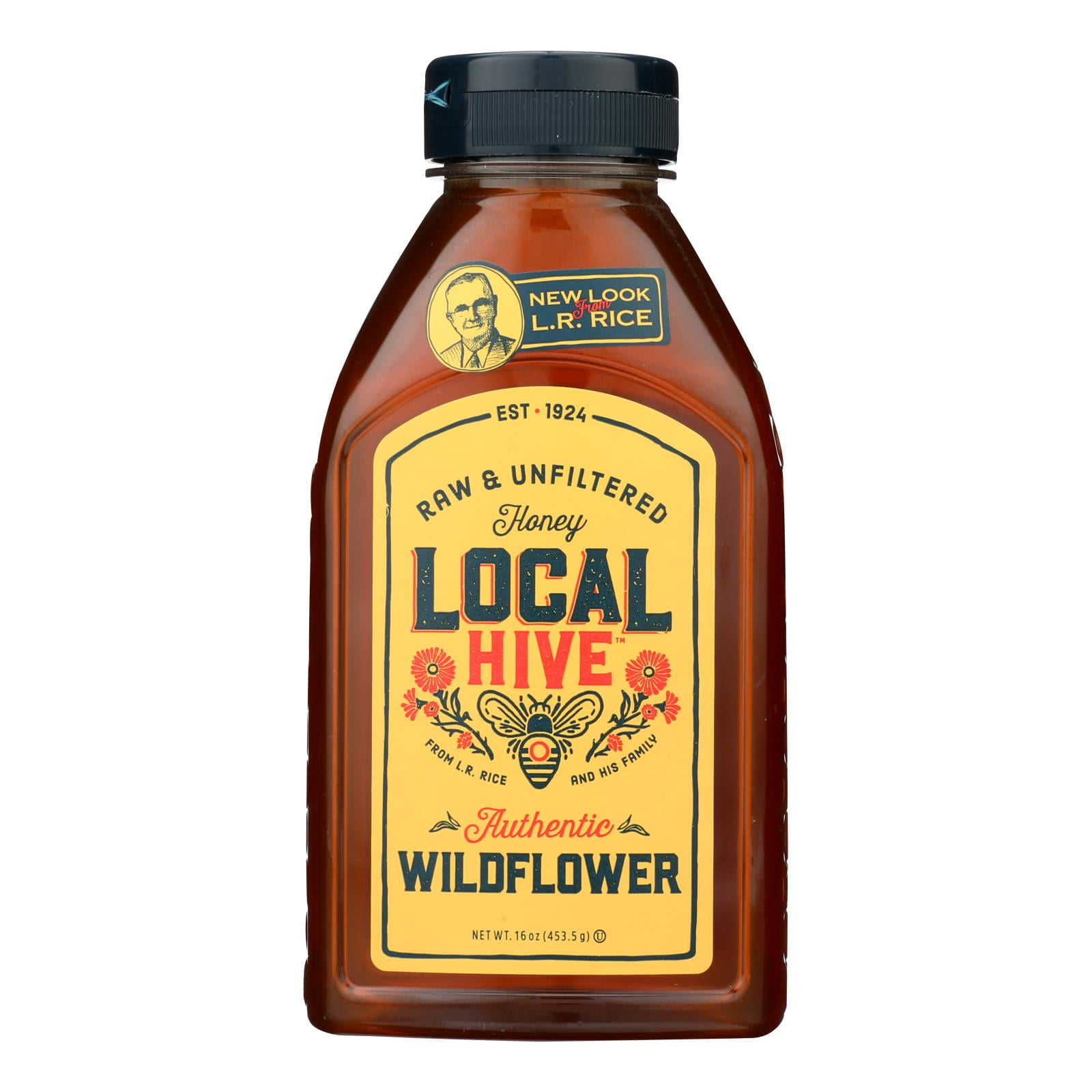 (6 Pack)Local Hive 100% Pure Raw & Unfiltered Honey , 16 Oz
