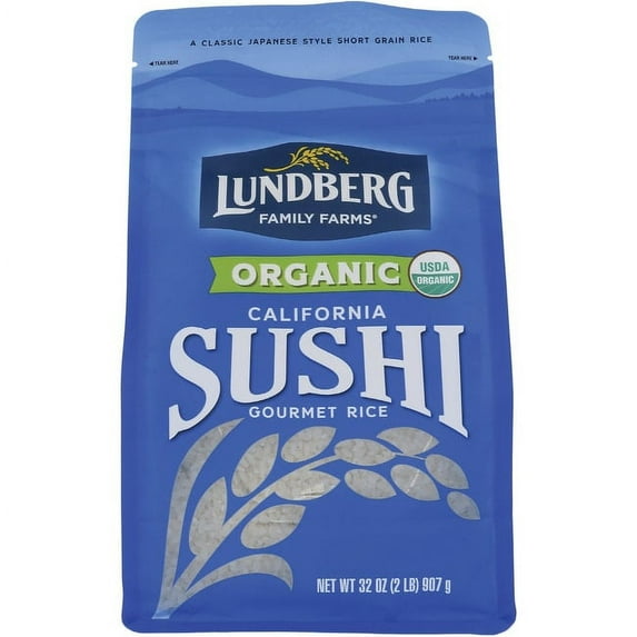 (6 Pack) Lundberg Family Farms California Sushi Rice, 32 oz