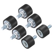 6 Pack M4x10mm Thread Studs Rubber Shock 15x10mm Male Female 6 Pack M4 Lock Nuts