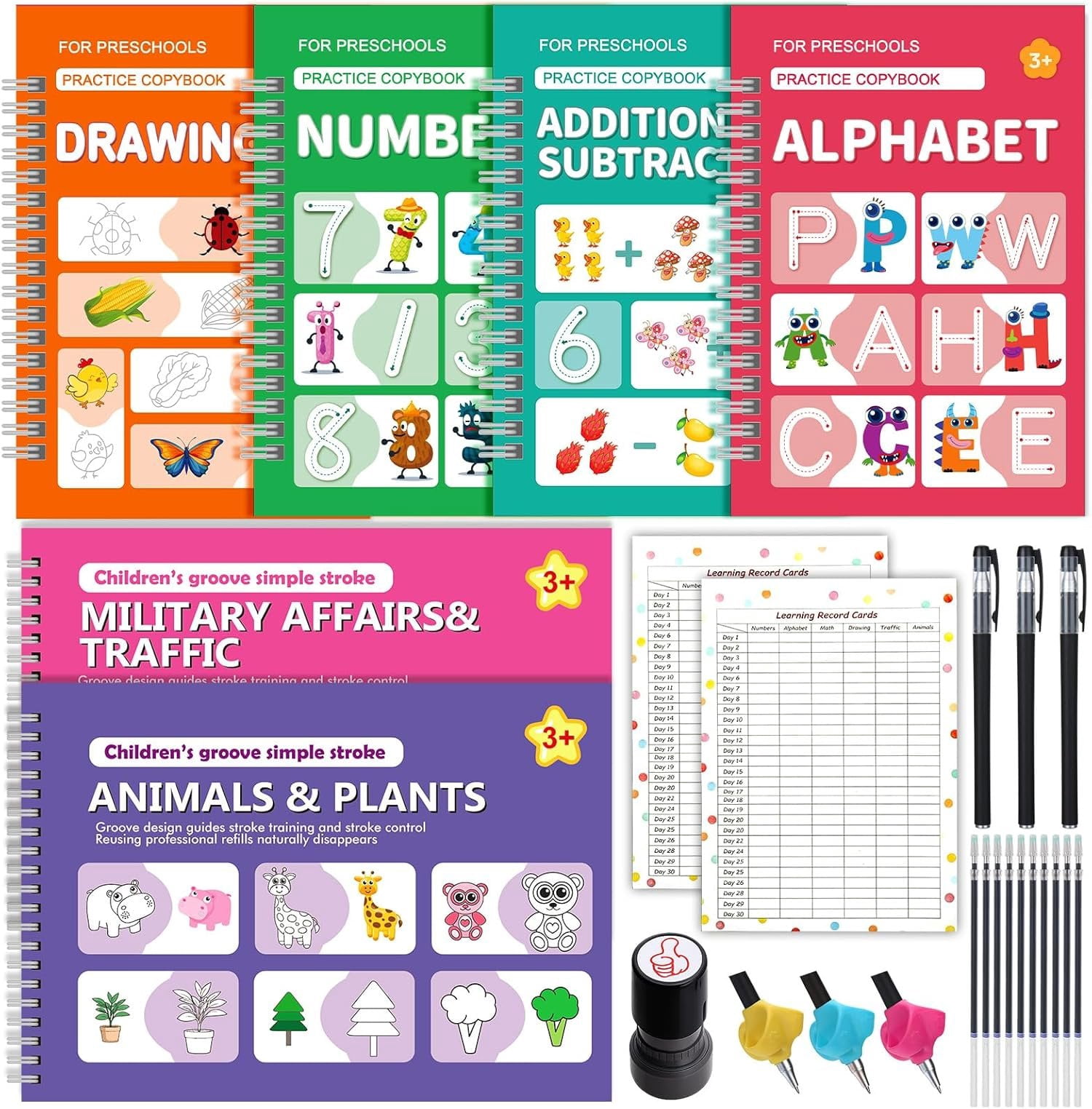 6 Pack Magic Grooved Writing Practice Books for , Handwriting Practice ...