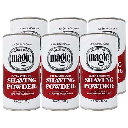 6 Pack - Magic Shaving Powder Red Extra Strength 5 oz