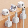 6 Pack Magnetic Cable Clip Organizer Cord Holder, Adhesive Cable ...