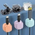 thumbnail image 1 of 6 Pack Magnetic Cable Clips, Cord Holder for Nightstand, Under Desk Cable Management Smooth Adjustable Computer Accessories, Adhesive Wire Organizer for Desktop Home Office Kitchen Desk Phone Car, 1 of 6