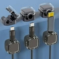thumbnail image 1 of 6 Pack Magnetic Cable Clips, Cord Holder for Nightstand, Under Desk Cable Management Smooth Adjustable Computer Accessories, Adhesive Wire Organizer for Desktop Home Office Kitchen Desk Phone Car, 1 of 6