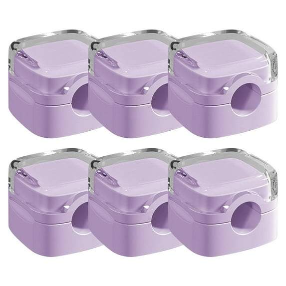 6-Pack Magnetic Cable Clips Purple, Cable Clips 6 Pieces Charging Cable Cable Organiser Storage Holder Cable Holder Self Adhesive Cable Organiser For Desk Bedside Table Charging Cables, 6 Clips