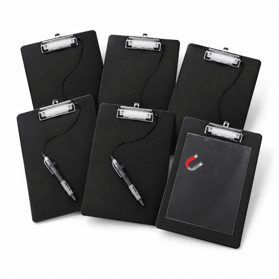 Letter Epaper Size 6 Pack Magnetic Clipboards with Pen Holders, Letter Size 9x12.5 Inches ...