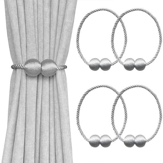 6 Pack Magnetic Curtain Tiebacks, Decorative Curtain Holdbacks for Window Décor