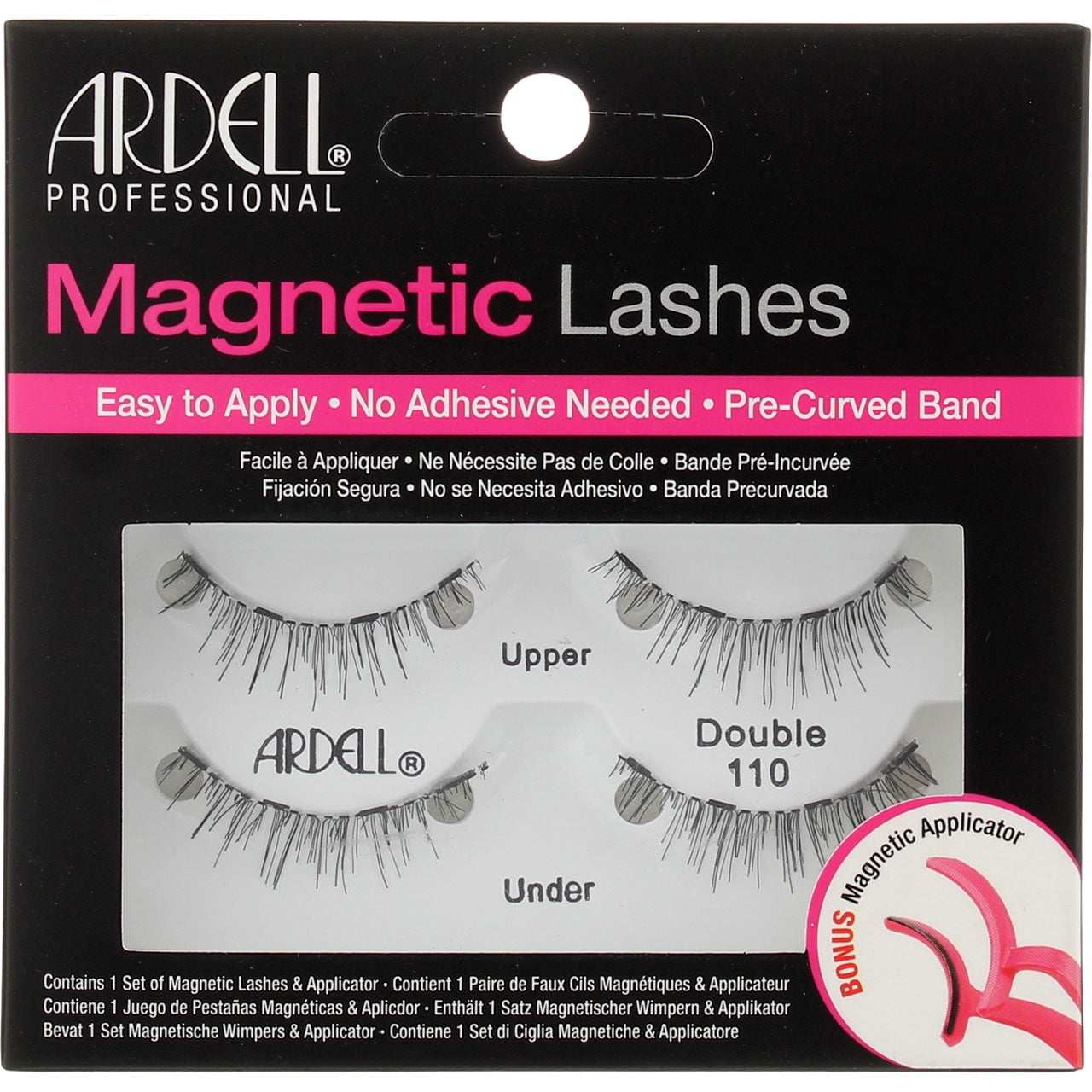 6 Pack - Magnetic Double Eyelashes, Black [110] 1 ea