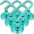 thumbnail image 1 of 6 Pack Magnetic Hooks for Cruise Cabin, Hooks Magnets for Hanging, Fridge, Classroom, Refrigerator, Ceiling, Office,, 1 of 7